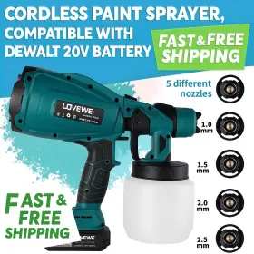 Psasg1000d Prostormer Cordless Paint Sprayer Gun 21v Hvlp Electric Spray Tool For Home Furniture