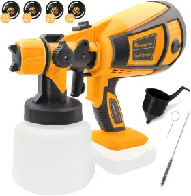 Us03-cz-dw-pqj-js Psogpone Cordless Paint Sprayer For Dewalt 20v 30000rpm Hvlp 4 Nozzles 3 Patterns