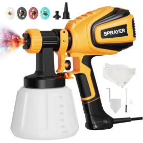 Cl-028-y Pulendy Paint-sprayer-700w-high-power-electric-spray-paint-gun With Cleaning And Blow Inch