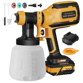 Pulendy Dl05s Cordless Paint Sprayer With Brushless Motor Hvlp Spray Gun 20v 4.0ah Ba
