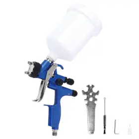 Ls20001 Qileecar Professional Gravity Feed Hvlp Spray Gun With 1.3mm Nozzles And Air Regul