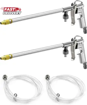 Qwork 313089722702 Spray Gun 2 Pack Aluminum Pneumatic Air Engine Cleaning Washer Kit To