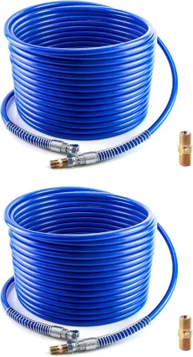 Qwork 795973615589 Airless Paint Hose 2 Pack 50 Ft. X 1/4 In Sprayer 3300 Psi