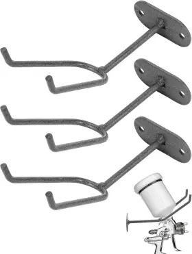 Dg31413  Qwork Heavy Duty Wall Mount Gravity Feed Spray Gun Holder Compatible With Most