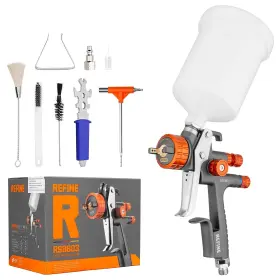 Rs8803 Refine Hvlp Spray Gun Kit Air Paint Sprayer With 1.3mm Nozzle 600cc Cup