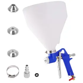 Roiketu 755673665987 Drywall Wall Sprayer Air Hopper Spray 1.5 Gallon Paint Texture Tool With 3 No
