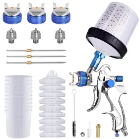 Bl001 Roiketu Hvlp Paint Sprayer With 10pcs 600ml Mixing Quick Cup Spray Gun Set Cont Bl001 Roiketu Hvlp Paint Sprayer With 10pcs 600ml Mixing Quick Cup Spray Gun Set Cont