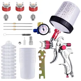 Bl159-r-1 Roiketu Hvlp Paint Sprayer With 10pcs 600ml Mixing Quick Cup Spray Gun Set Cont