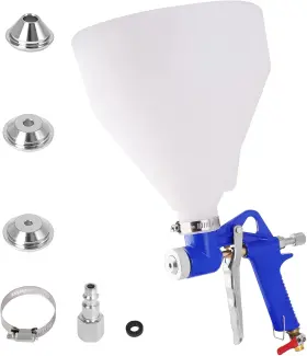 Cr109 Roliketu 313016020055 Drywall Wall Sprayer Air Hopper Spray Gun 1.5 Gallon Paint Texture Tool With 3 N