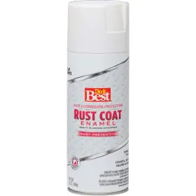203544d Rust Coat Do It Best Satin White Flat 12 Oz. Anti-rust Spray Paint Sim