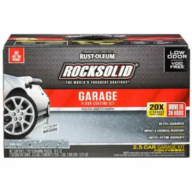 317284 Rust-oleum Rocksolid Polycuramine 2.5 Car Garage Floor Coating Kit - Dark Gray