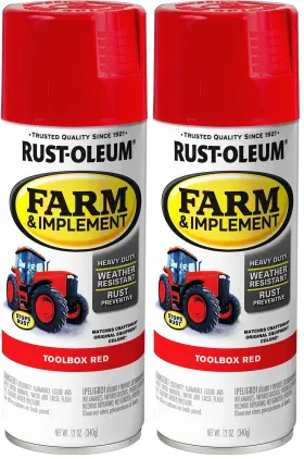 350444 Rust-oleum Specialty Farm And Implement 12 Ounce Pack Of 2 Toolbox Red