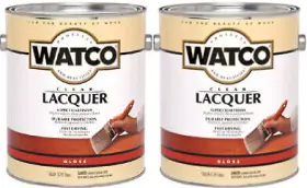 63031 Rustoleum Brands Watco Lacquer Clear Wood Finish Gloss. 1 Gallon Can. Pack Of 2