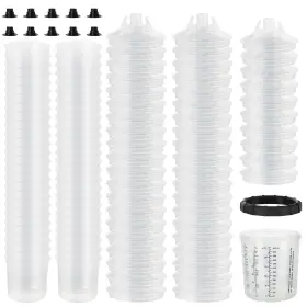 Paint-gun02 Rvgive Disposable Paint Spray Gun Cups Liners And Lid System 22 Ounce 650ml Kit Wit