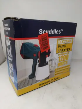 Scuddles 068888768580 Hvlp Paint Sprayer Gun With 1200 Watt Power 5 Nozzle Tips And Easy