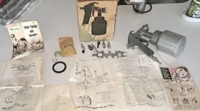 106.157120-052 Sears Vintage Paint Sprayer Air Gun Model 106.15581 Paperwork &attachments Htf