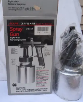 915512 Sears Vintage Nos-unused - Craftsman Light Duty Spray Gun In Original Box 915512 Sears Vintage Nos-unused - Craftsman Light Duty Spray Gun In Original Box