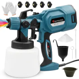 800w Sentryse 744110447712 Reichtum Paint Sprayer Hvlp High Power Electric Spray Gun