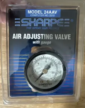 24aav Sharpe Nos Air Adjusting Valve Gauge Automotive Paint Sprayer 2210 1/4 Inch