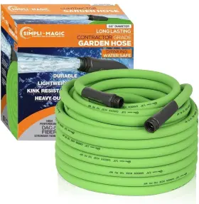 Simpli-magic 737857795420 Garden Hose 100ft X 5/8 Water Hd Flexible Hybrid Grip Handle