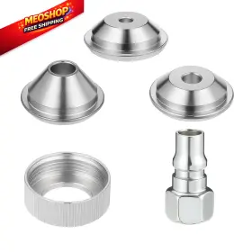 5245rrwm8318 Skrfren 5 Pcs Texture Sprayer Orifice Tip Set Collar Drywall Wall Painting Sliver