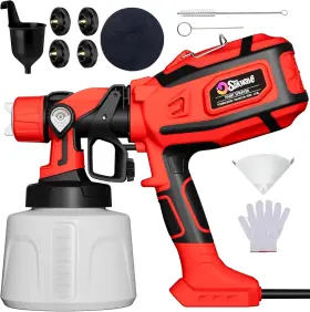 Slikwave 768845153052 Paint Sprayer 850w Hvlp Spray Gun With 1400ml Detachable Container Electric Pa
