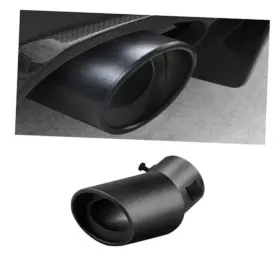 Smilfuy-smfy-25 Smilfuy Stainless Steel Car Exhaust Tip 2.5 Inch Inlet 3.3 Outlet Black Bending
