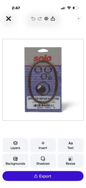 4900407-k Solo Pump Repair Kit With Viton Seals For 450-series Sprayers. Nwt