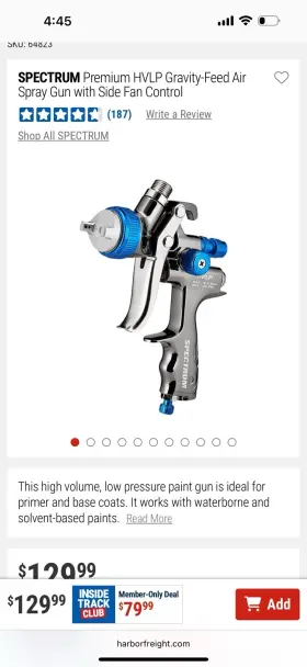 64823-g Spectrum Premium Hvlp Gravity-feed Air Spray Gun With Side Fan Control