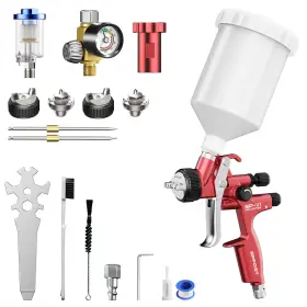Spv100058 Spfast Sp-v1 Hvlp Air Spray Gun Kit House And Car Paint With 1.3/1.5/1.8mm Nozzle
