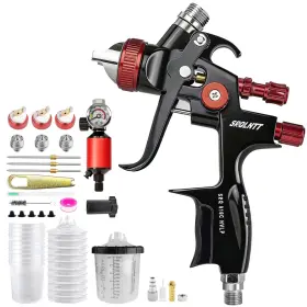 Srq-005 Srqlntt 819 Hvlp Air Spray Kit With 1.4/1.7/2.0mm Nozzles Paint Includes 10 X 650ml