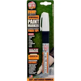 2166750 Super Met-al Pump Action Fiber Tip Water-based Paint Marker White