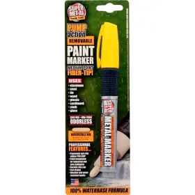 2166776 Super Met-al Pump Action Fiber Tip Water-based Paint Marker Yellow