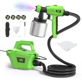 800w Swipesmith 678231925441 Hvlp Electric Paint Sprayer Gun With Stainless Steel Pa Inch