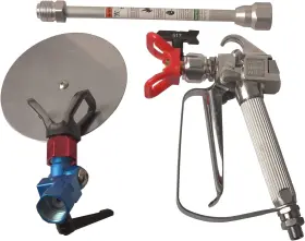 Sz-1000 Szwenxin Airless Paint Spray Gun 3600 Psi 517 Tip With Guide Red Silver