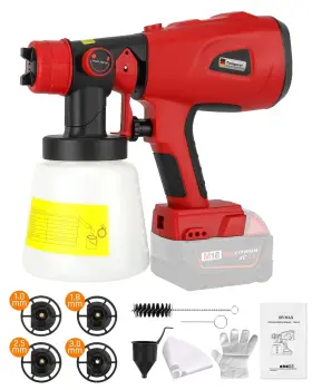 Mwq-sg05 Taingwei Cordless Paint Sprayer For Milwaukee M18 18v Battery 200w Hvlp