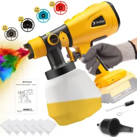 Tairda 766157041142 Cordless Paint Sprayer For Dewalt 20v Battery Handheld Hvlp Spr
