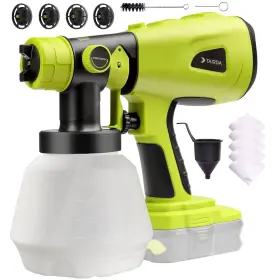 Tairda 766157041180 Cordless Paint Sprayer For Ryobi 18v Battery Handheld Hvlp Wit