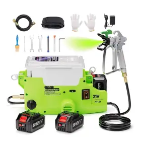 Tb001 Taskstar Cordless Power Tank Paint Sprayer 1700ml Airless With 3000psi 6 Speeds