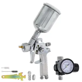 Tcp Global 844825018648 Hvlp Mini Touch-up Spray Gun Set -1.0 Mm Nozzle Up For Auto Paint Primer