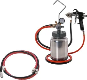 Global-2quartpaintpressurepot Tcp Global 2 Quart Paint Pressure Pot With Spray Gun And 5 Foot 6 Air An