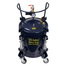 Tcp Global Pt8325 2.5 Gallon Resin Pressure Pot 10l Steel Casting Chamber With Wheels