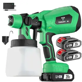 Cps-20b Tegatok Cordless Paint Sprayer With Battery And Charge Electric Spray Gun 4 Nozz