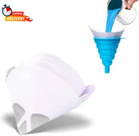 Terberl 313047494412 50pack 100 Micron Paint Strainers Filter Cones With 1 Pcs Silicone F