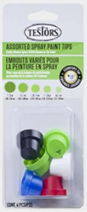 318231 Testors Assorted Spray Paint Nozzle Tips 6 D