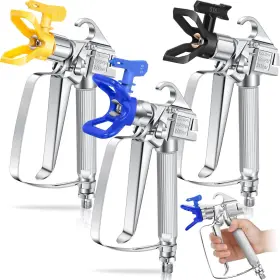 Jyd-threlaco-1207 Threlaco 3 Sets 3600psi Airless Paint Spray Gun With 513/515/519 Tip Swivel Joint High