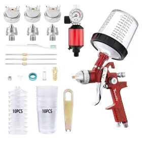Throohills 799473832699 Professional Hvlp Spray Gun 1.4/1.7/2.0mm Nozzle High Atomiza