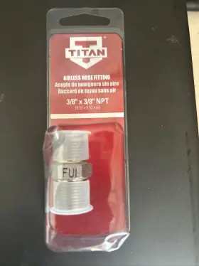 0550066 Titan 024964276509 Airless Hose Fitting 3/8 Inch X Npt For Paint Hoses