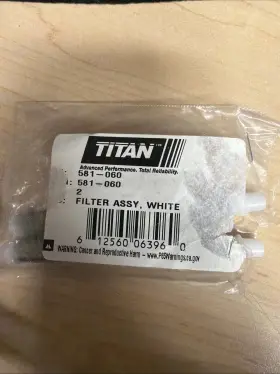 581-060 Titan Spray Gun Unthreaded Medium Mesh White Filter Brand New 2 Pack