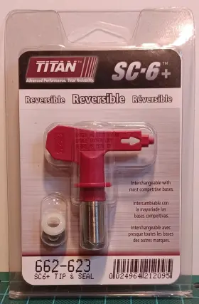 662-623 Titan Airless Paint Spray Tip And Seal Sc-6 Plus Reversible Gun Nozzle -v